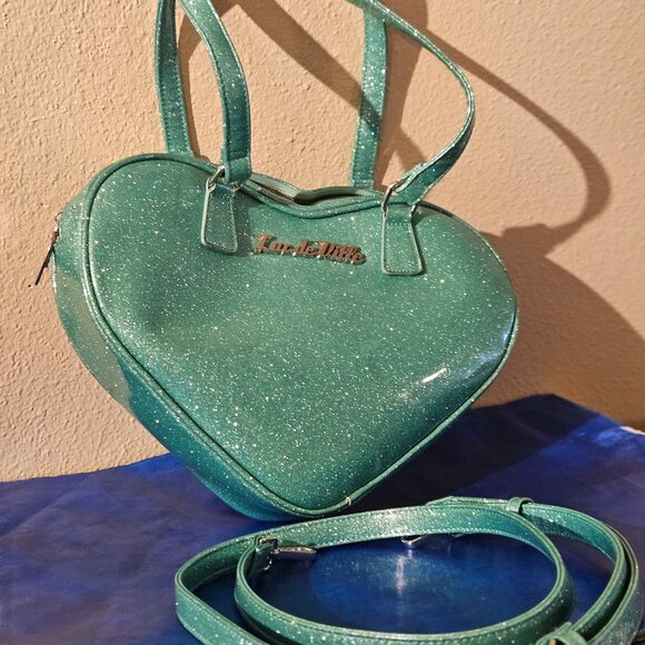 Lux de Ville  Sweet Heart Tote Mermaid Blue - Picture 1 of 5
